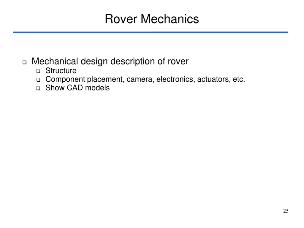 rover mechanics