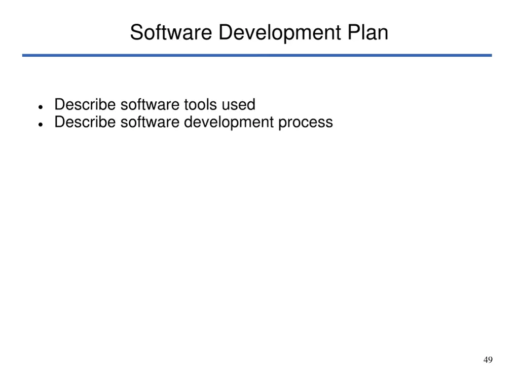 software development plan