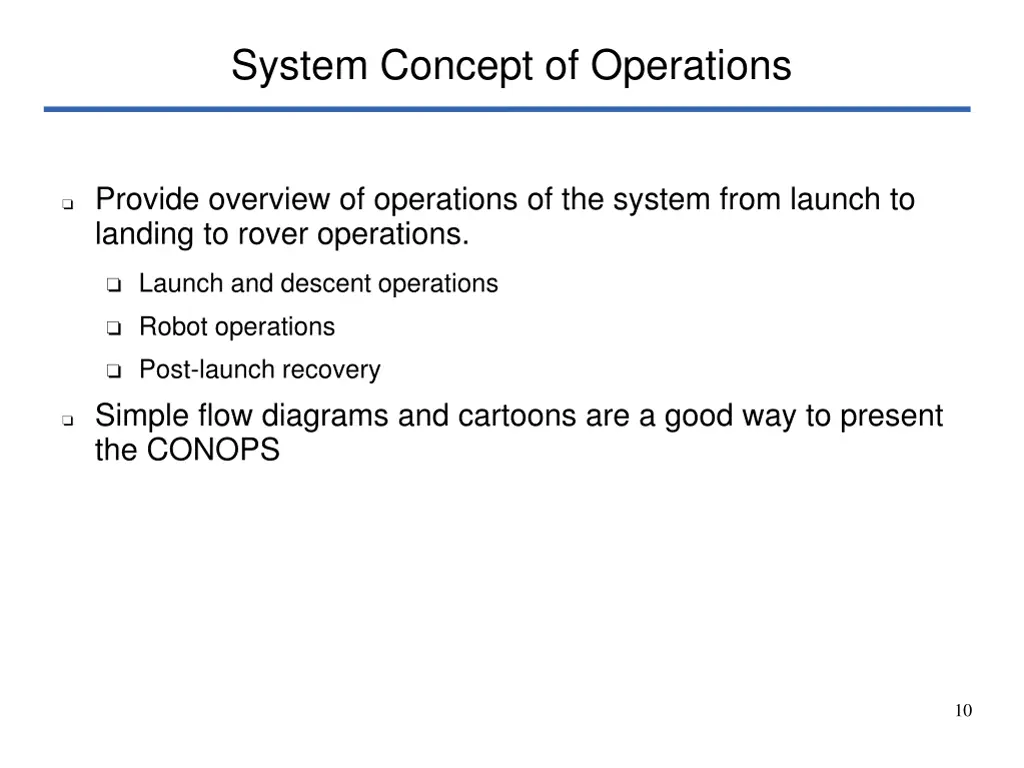 system concept of operations