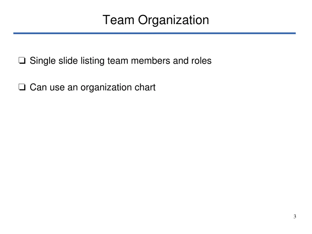 team organization