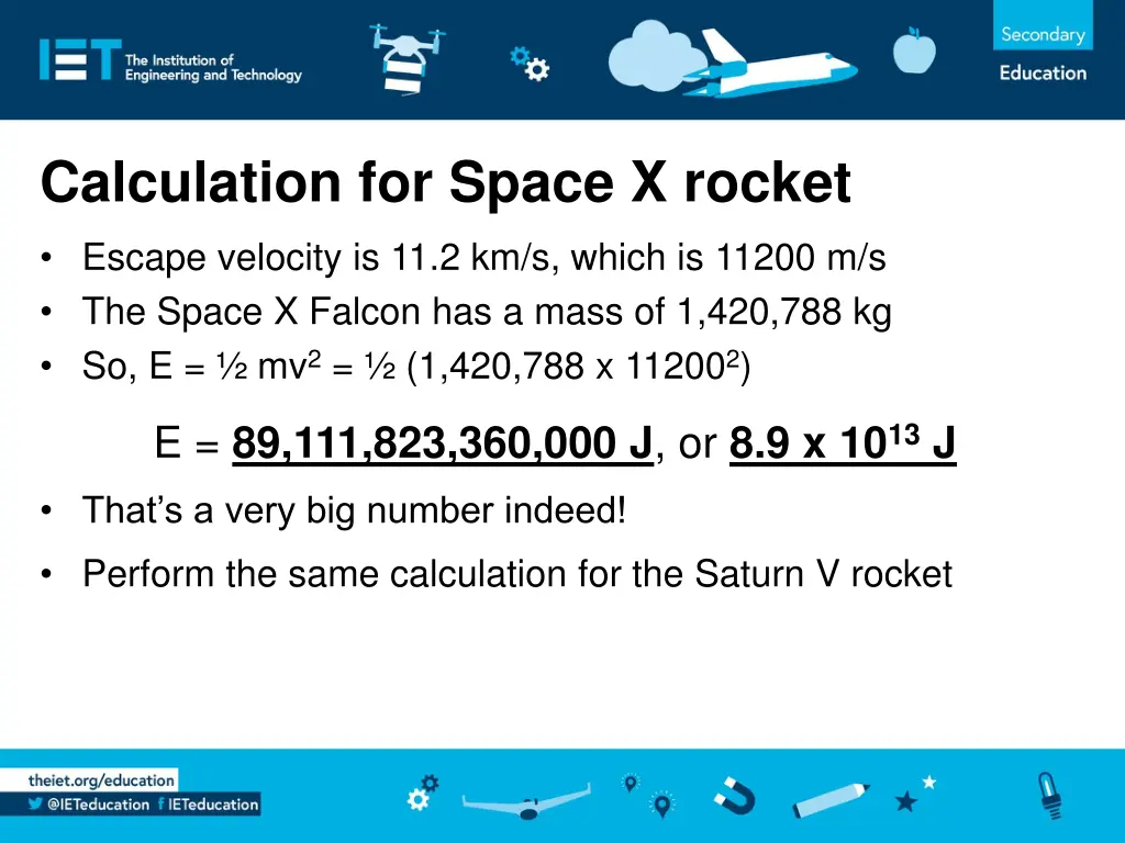 calculation for space x rocket