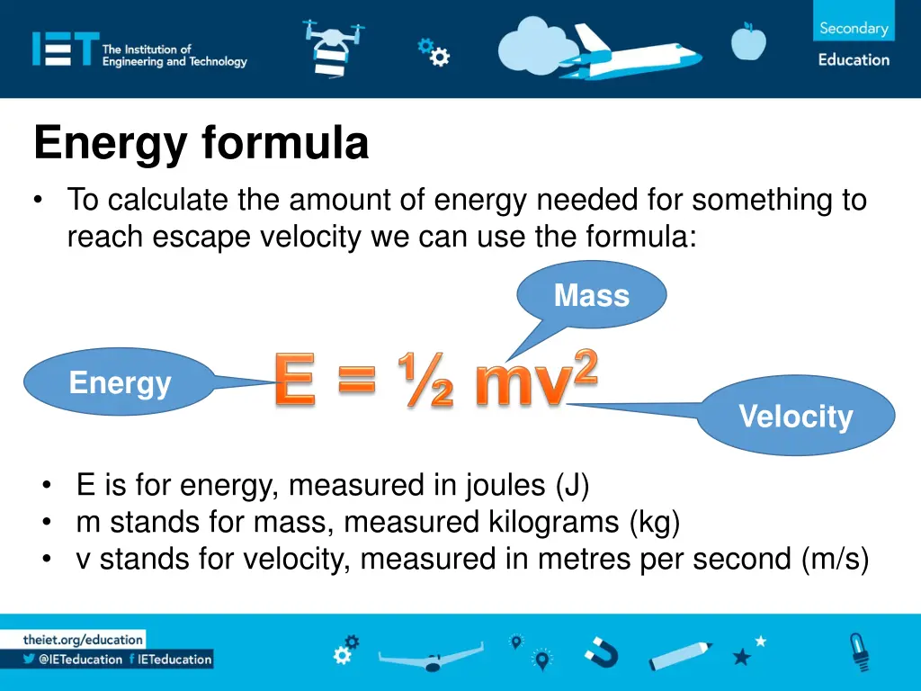 energy formula to calculate the amount of energy