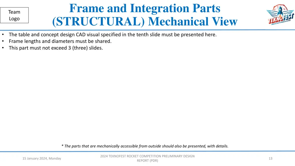 frame and integration parts structural mechanical