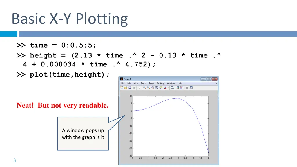 basic x y plotting