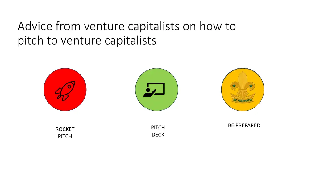 advice from venture capitalists on how to pitch