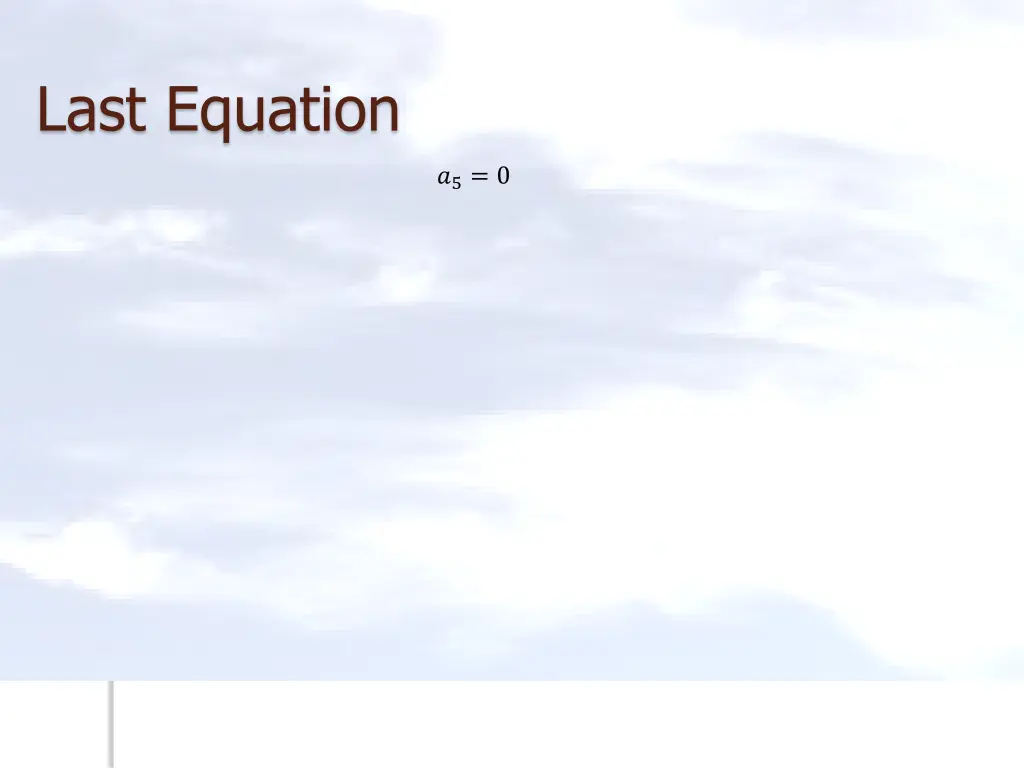 last equation