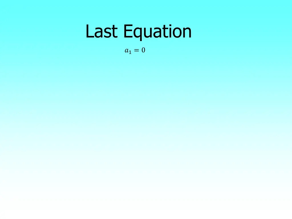 last equation