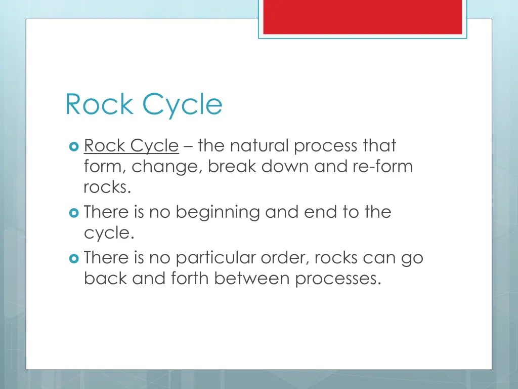 rock cycle 1