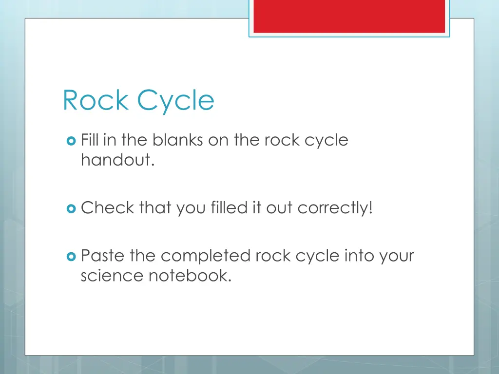 rock cycle 2