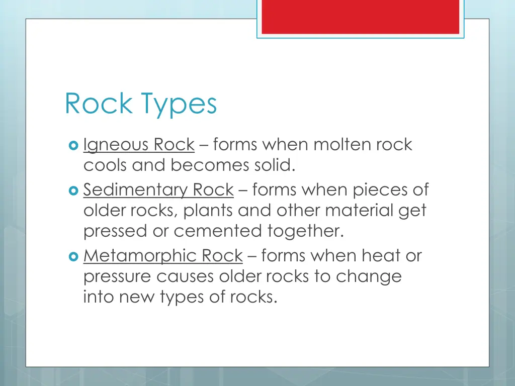 rock types