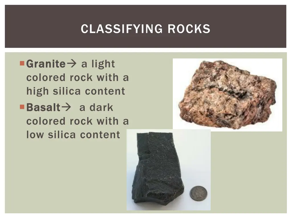 classifying rocks 2