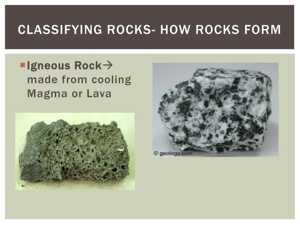 classifying rocks how rocks form 1