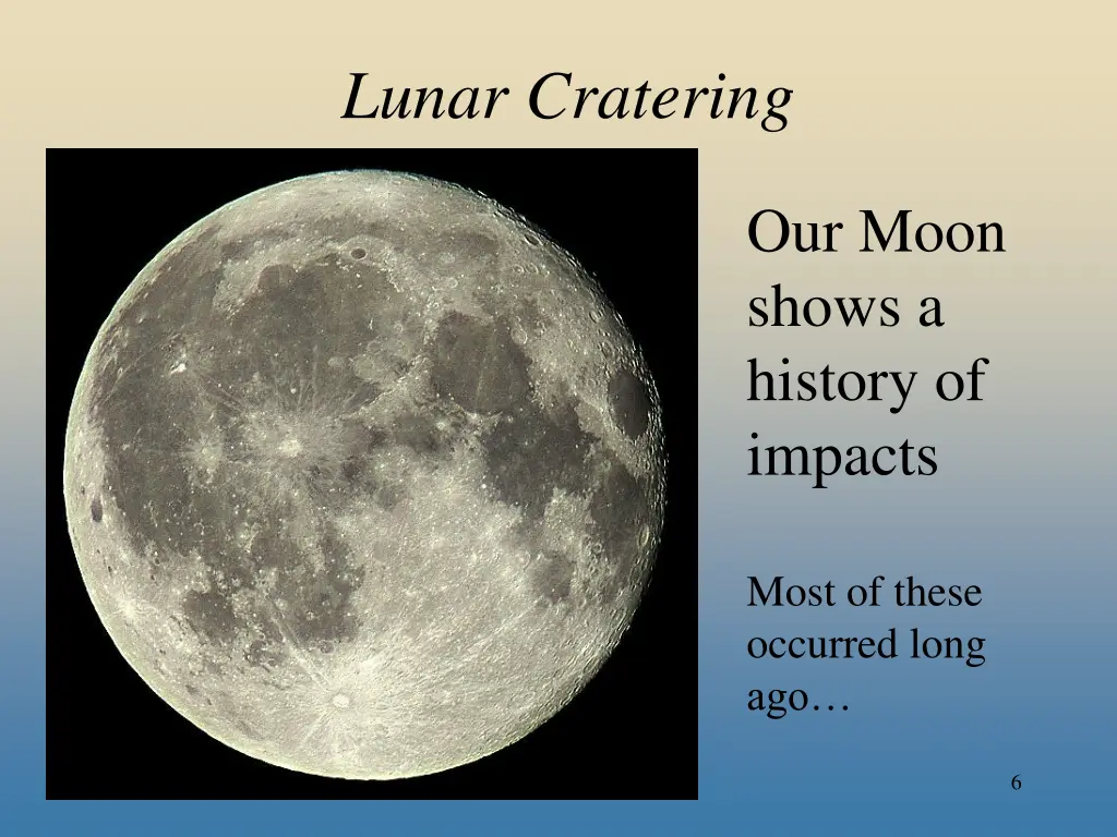 lunar cratering