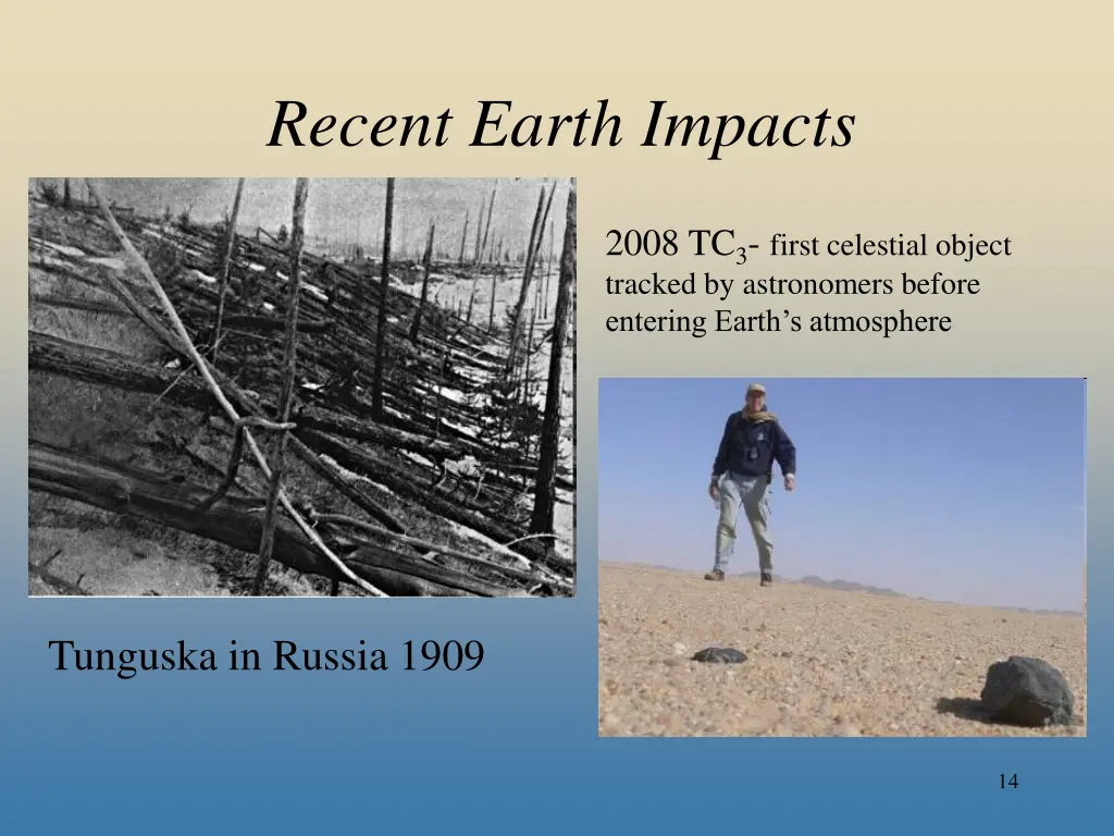 recent earth impacts