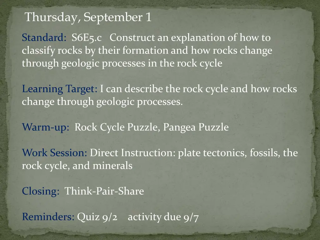 thursday september 1