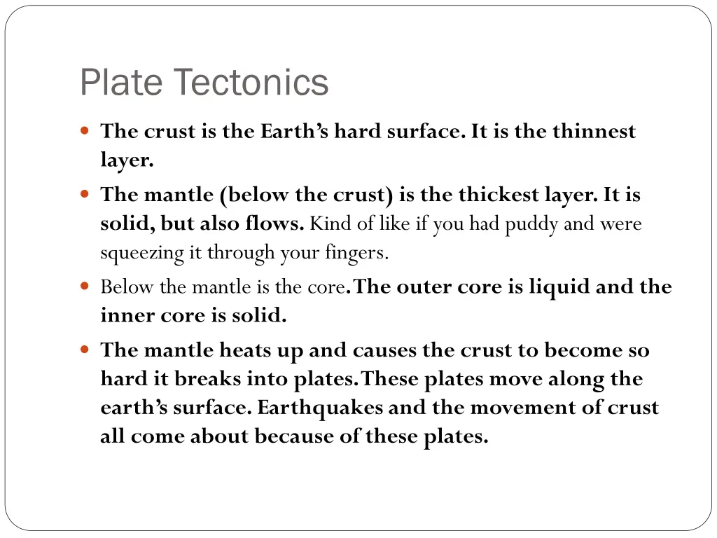 plate tectonics