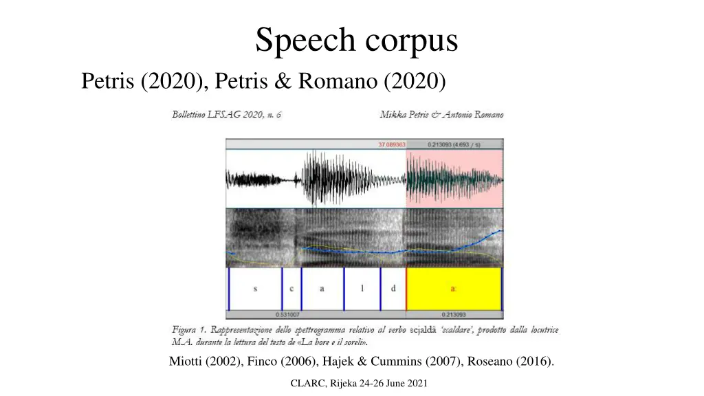 speech corpus