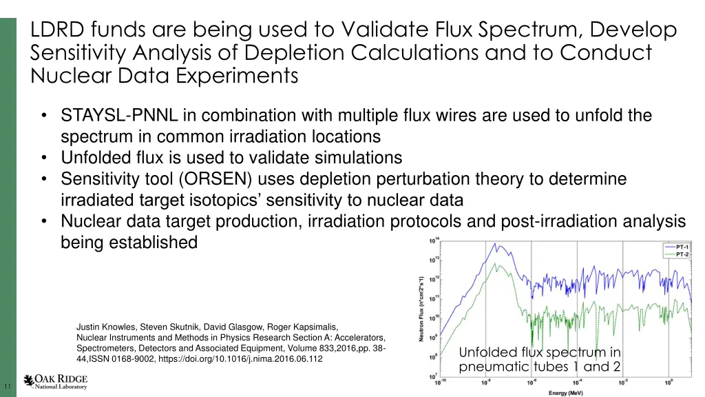 ldrd funds are being used to validate flux