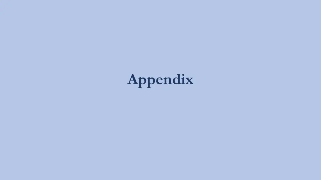 appendix