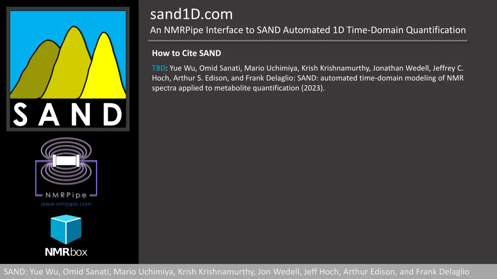 sand1d com an nmrpipe interface to sand automated 24