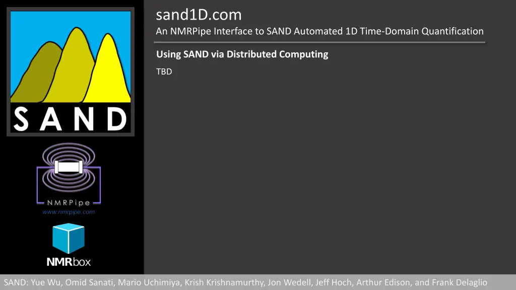 sand1d com an nmrpipe interface to sand automated 7