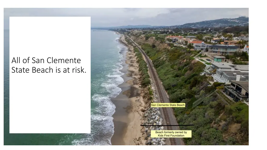 all of san clemente state beach is at risk