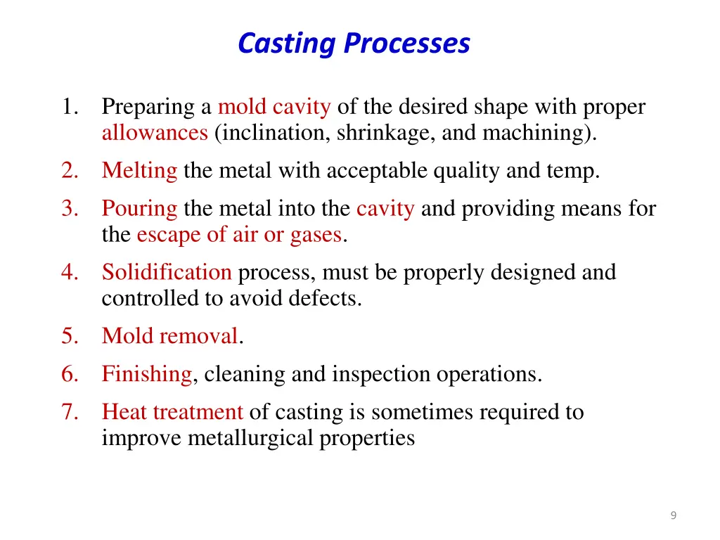 casting processes