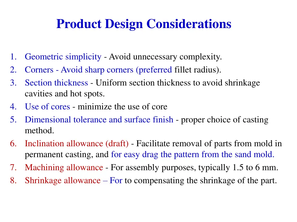 product design considerations