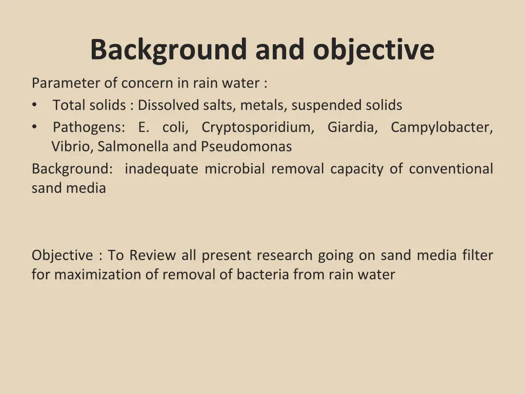 background and objective