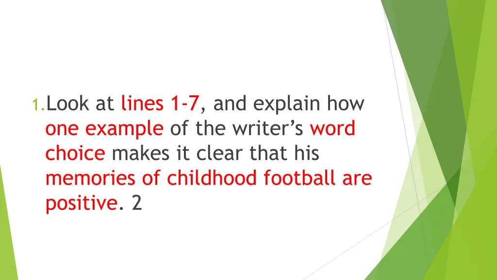 1 look at lines 1 7 and explain how one example 1