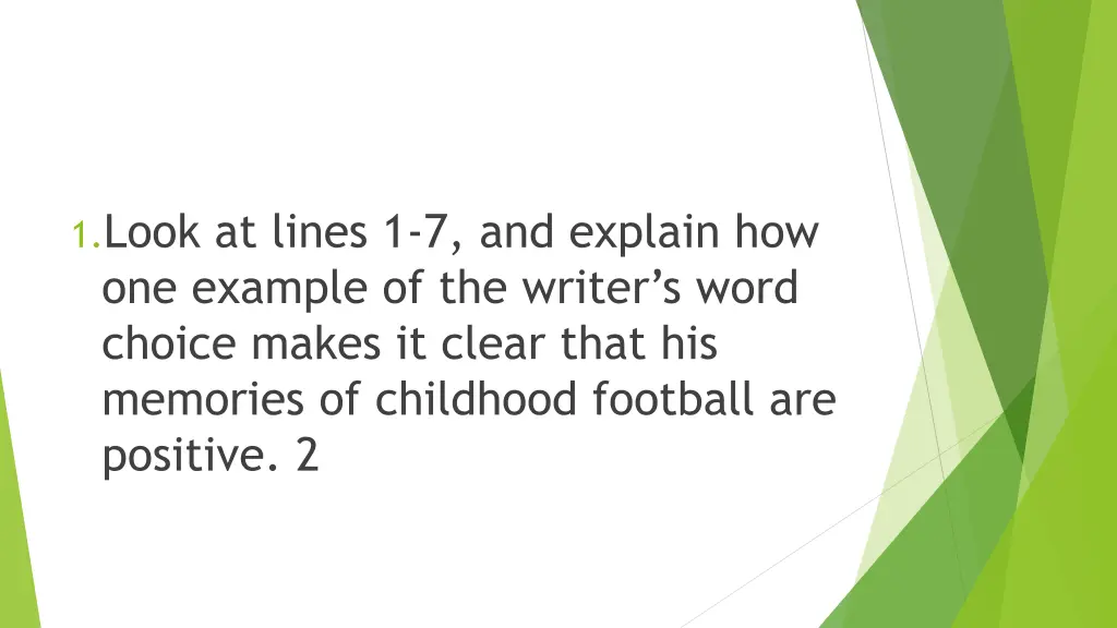 1 look at lines 1 7 and explain how one example