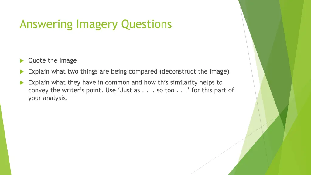 answering imagery questions