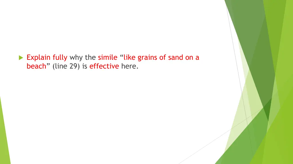 explain fully why the simile like grains of sand 1