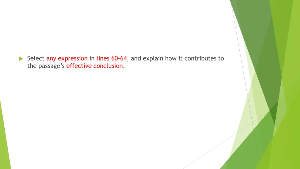 select any expression in lines 60 64 and explain