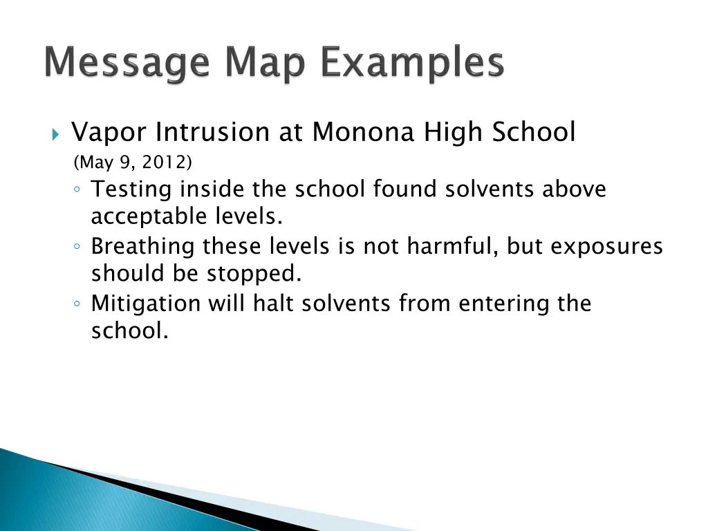 vapor intrusion at monona high school may 9 2012