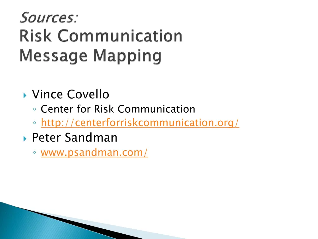 vince covello center for risk communication http