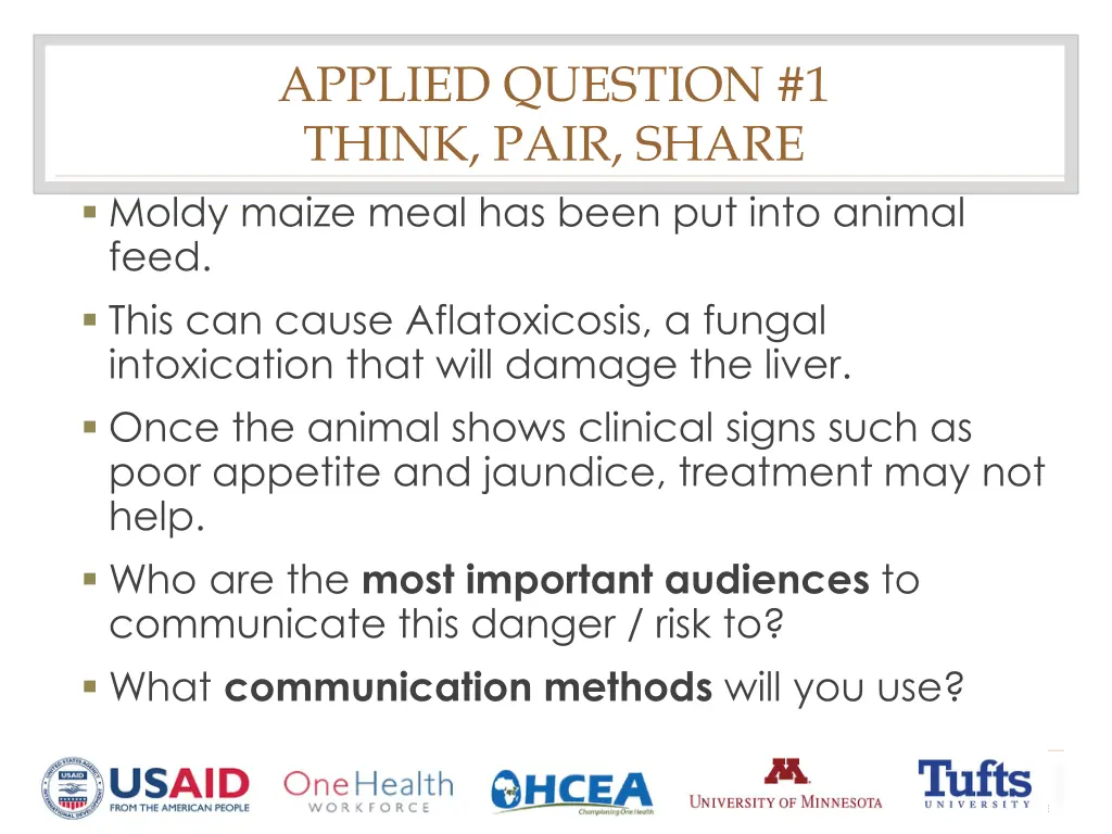 applied question 1 think pair share moldy maize