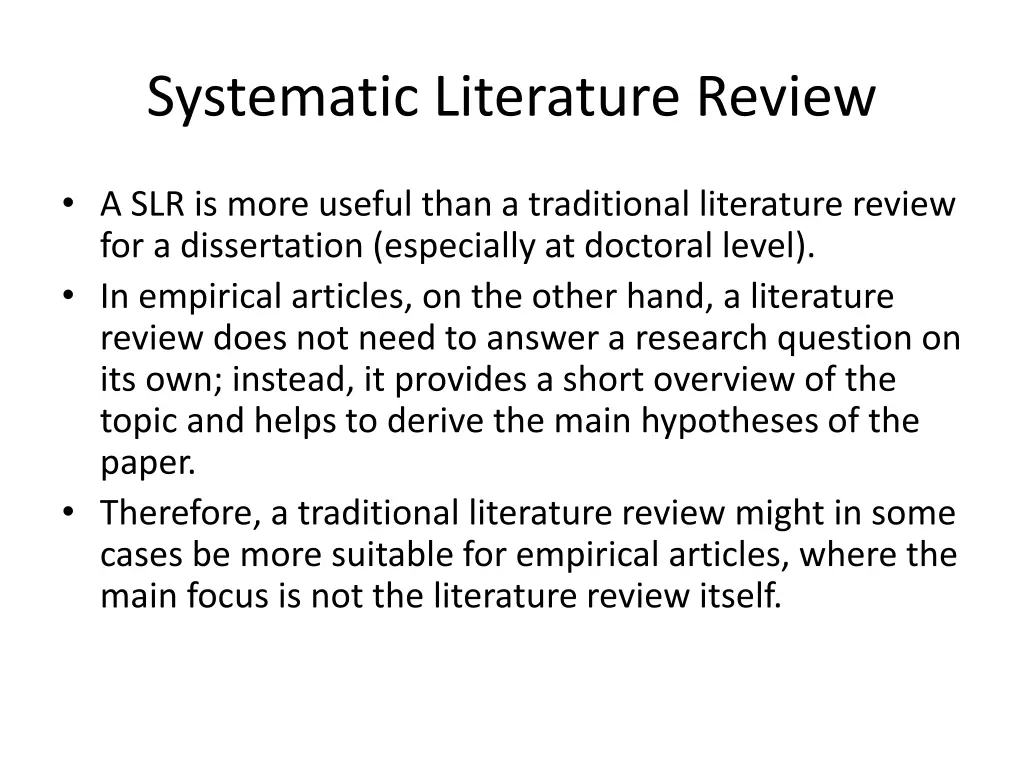 systematic literature review 1