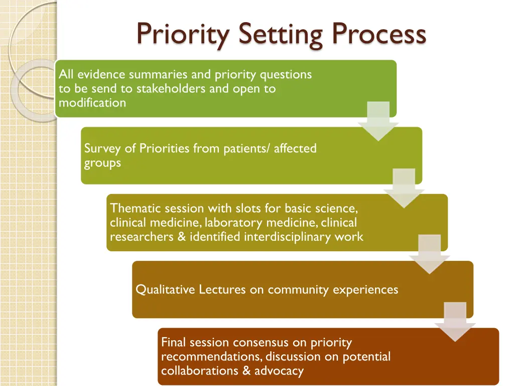 priority setting process