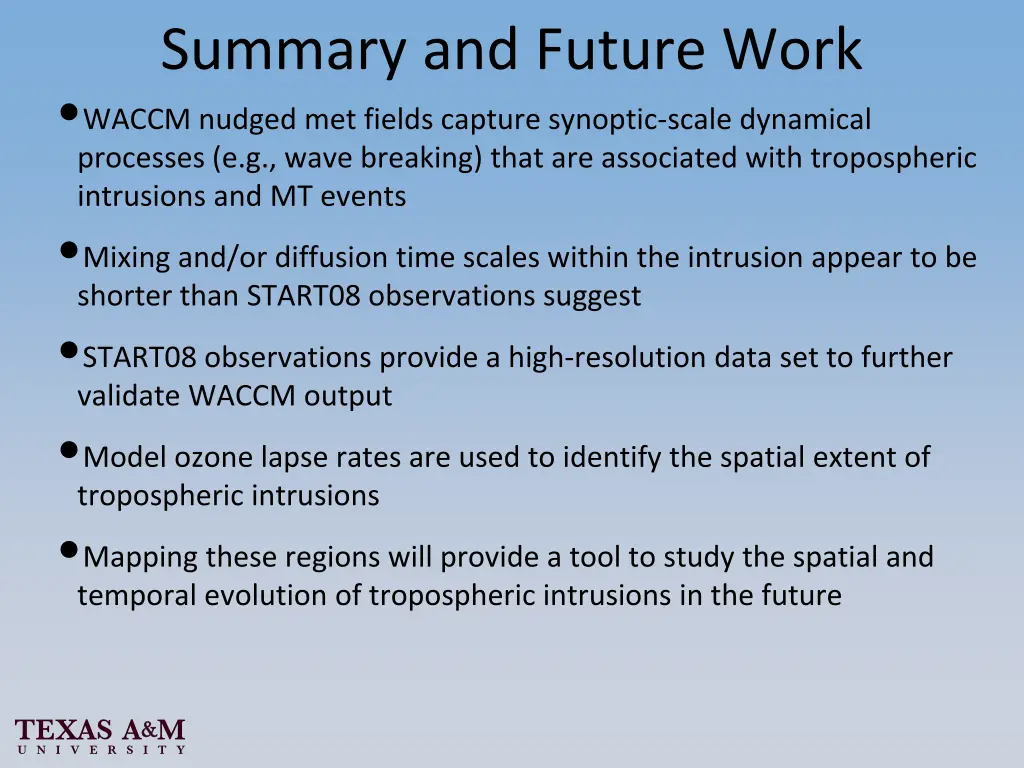 summary and future work waccm nudged met fields