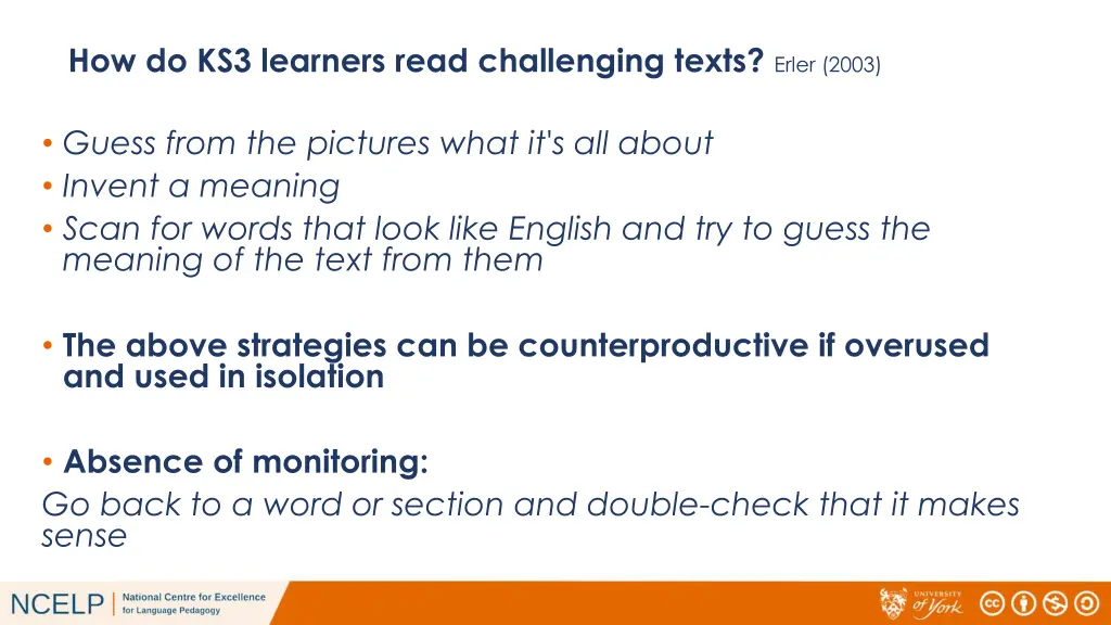 how do ks3 learners read challenging texts erler