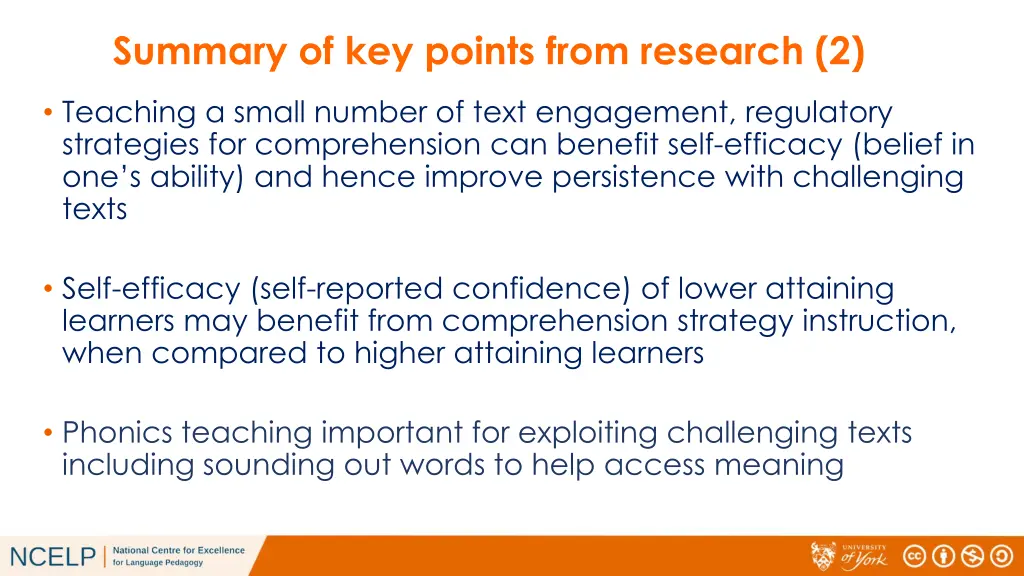 summary of key points from research 2