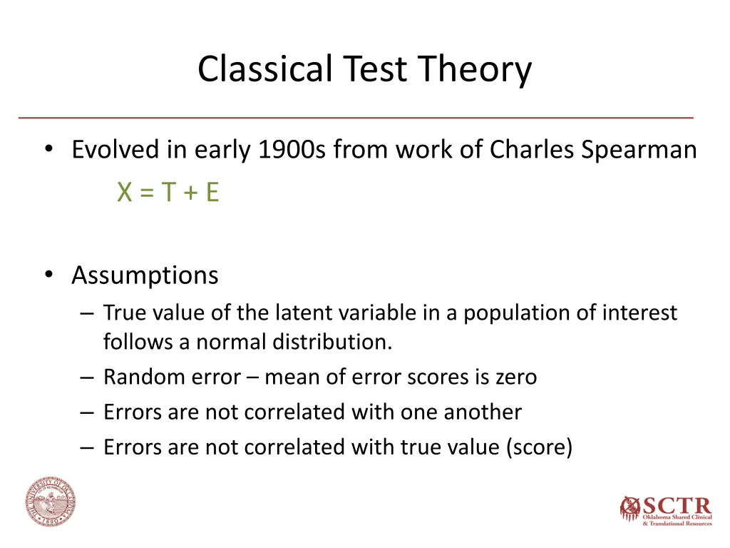 classical test theory 1