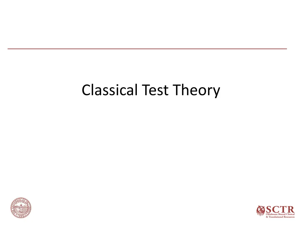 classical test theory