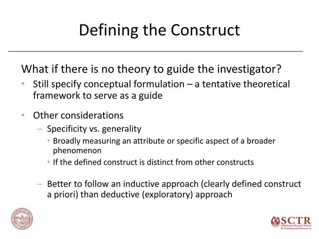 defining the construct 2