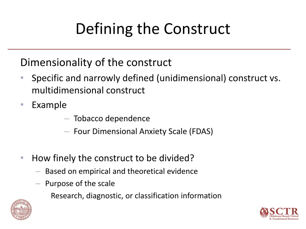 defining the construct 3