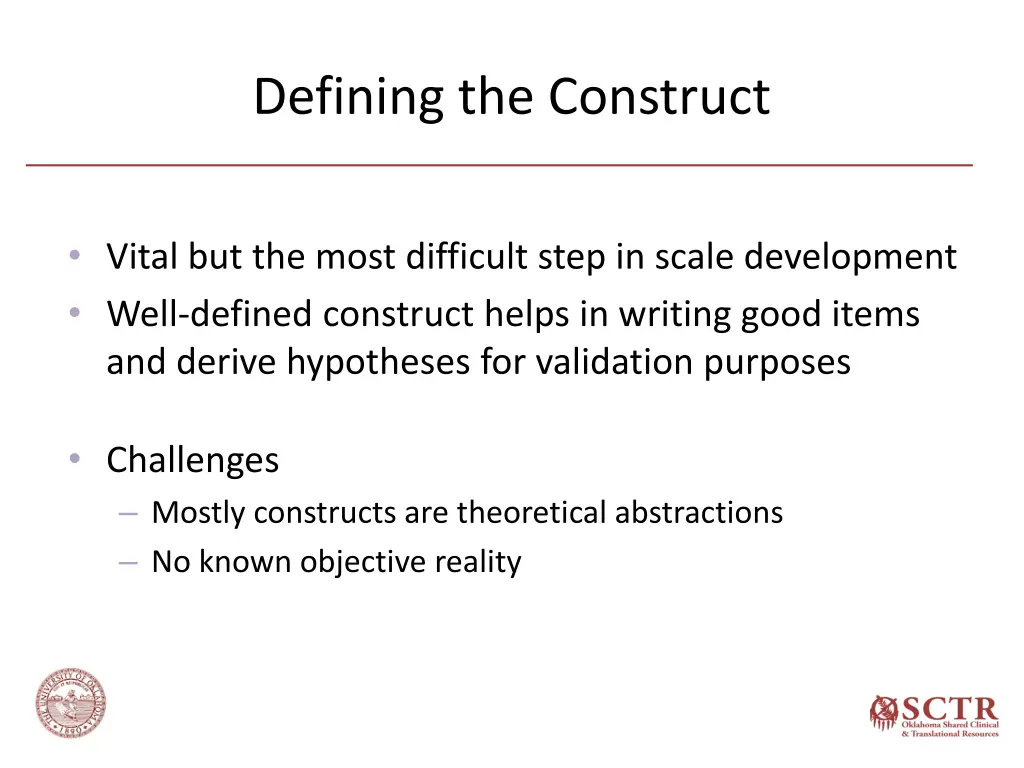 defining the construct