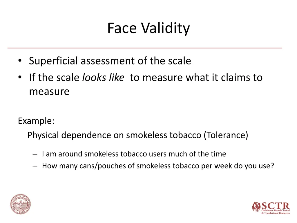 face validity