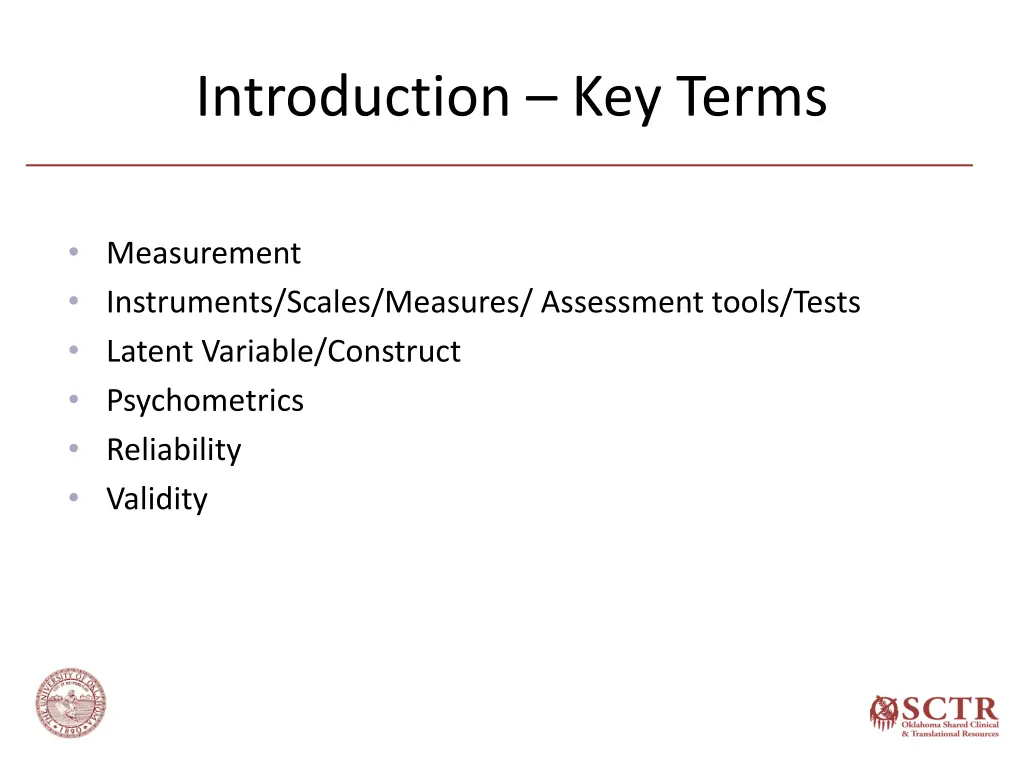 introduction key terms