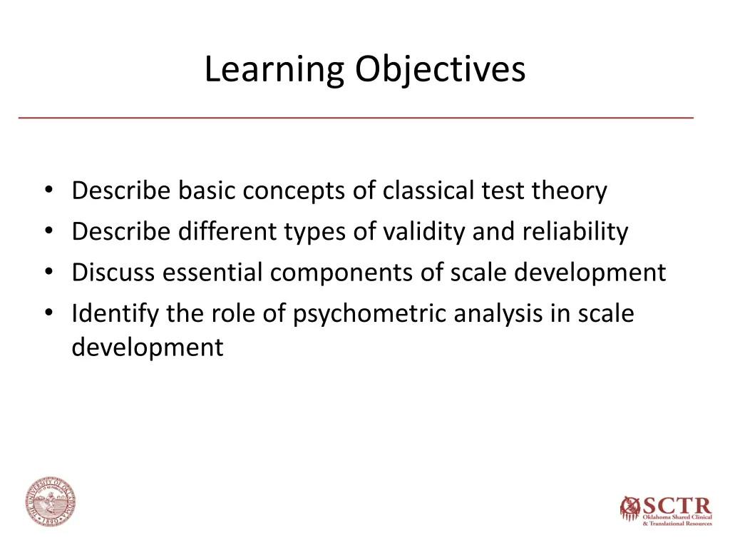 learning objectives